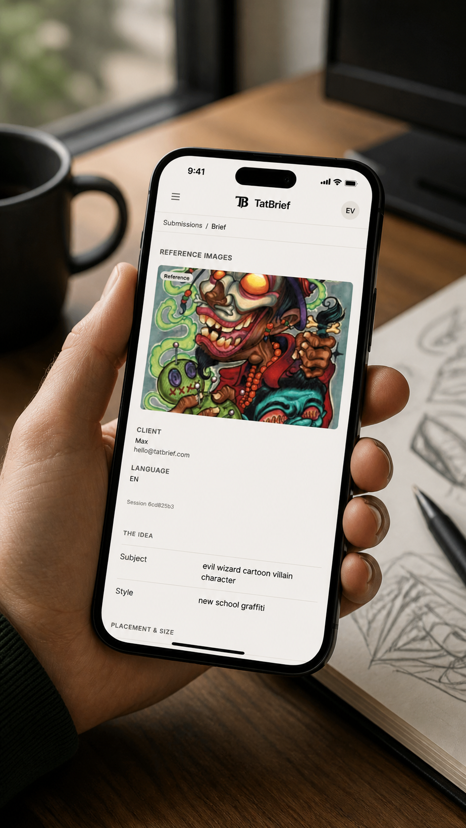 Brief detail screenshot, full layout